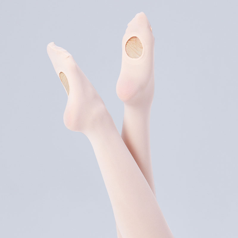 Girls Woman Ballet Tights 60D Convertible Tights Ballet Stockings Ballet Leggings Dance Tights Seamless Pantyhose with Hole