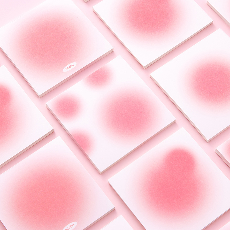 1 Piece Adhesive Cute Gradient Color Kawaii Sticky Notes Notepad Memo Pad Office School Supplies Stationery Sticker