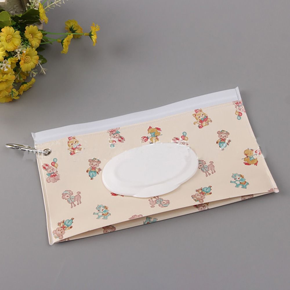 Przenośna torba na produkty z paskiem do zapięcia, etui z klapką, kosmetyczka, woreczek na mokre chusteczki, pojemnik na chusteczki, pudełko na chusteczki.