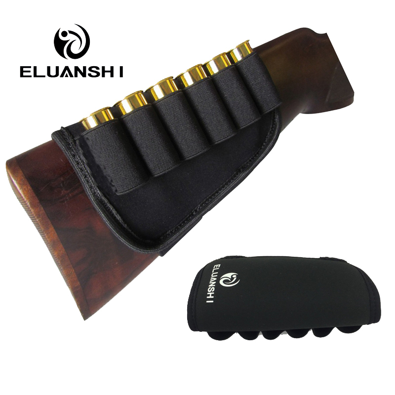 Làm Dày Chống Trơn Trượt Thun Buttstock 12 Đồng Hồ Đo Đạn Ốp Lưng Túi Giá Đỡ Săn Túi Bao Da Súng Phụ Kiện Nylon Molle