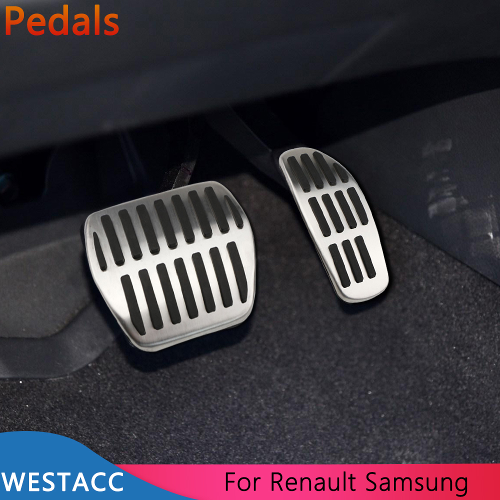 Pédales de frein à gaz pour Renault, Captur, Koleos, Kadjar, Duster, Scenic, Espace, Samung QM6, 2016-2021, Couverture de pédale, Accessoires de voiture