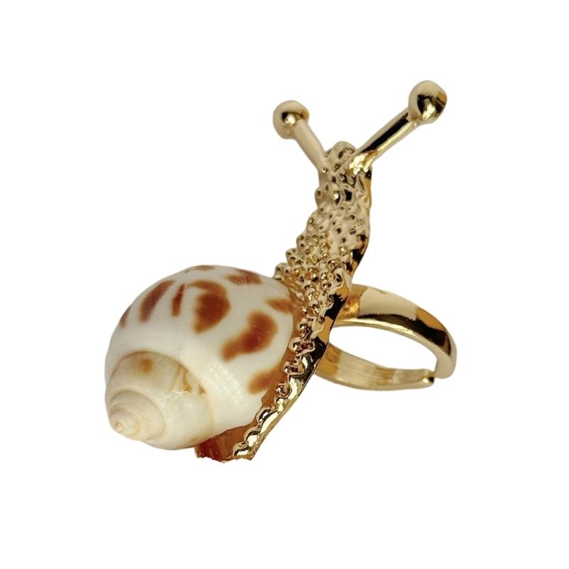 31BB hedendaagse kustslakschelpringen legering sieraden voor modeverklaringen