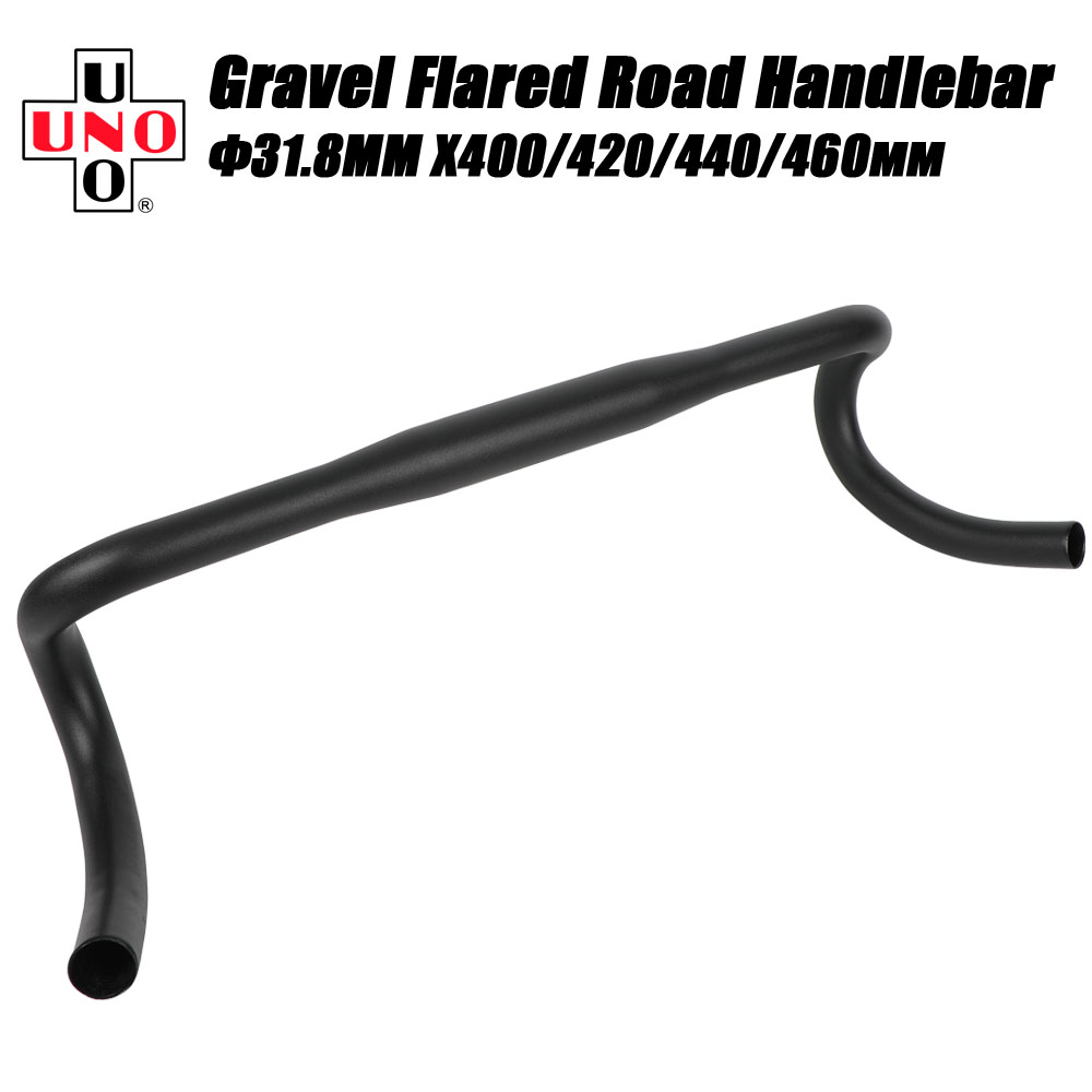 UNO Cascalho Bar Queda de Corrida De Bicicleta de Estrada Guiador Alargamento 20 Graus 31.8x40 0/420/440/460mm Bicicleta Bent Guiador Acessórios Da Bicicleta