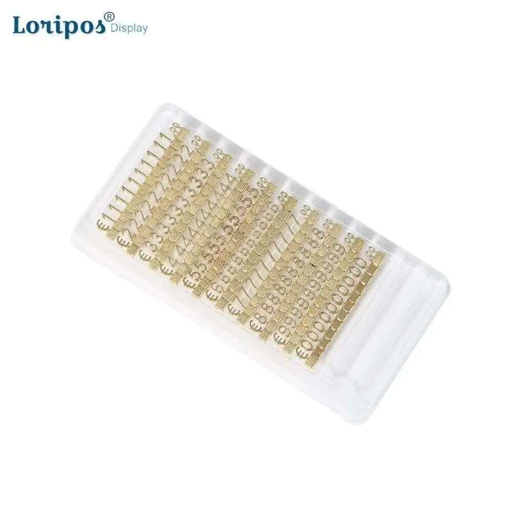 Estantería de Metal 3d de lujo, etiqueta de precio ajustable, llamadas, exhibición de precio, Euro libra, ensamblaje de cubos numéricos, bloques de etiquetas, palo
