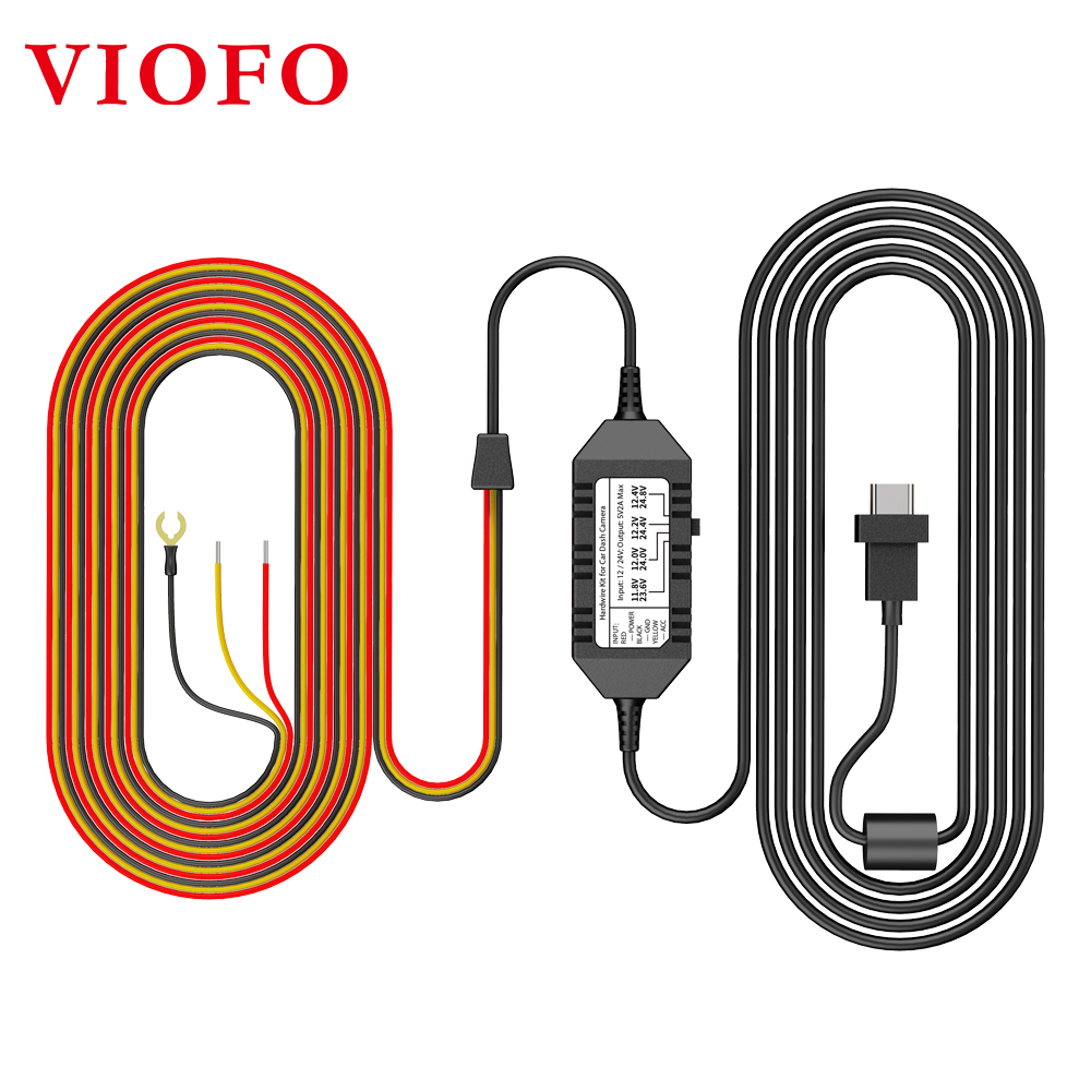 Kit de cableado ACC para cámara de coche Viofo Original A139 HK3-C, cable de 3 hilos para modo de aparcamiento opcional, fusible Mini/Micro2/ATC/ATS.