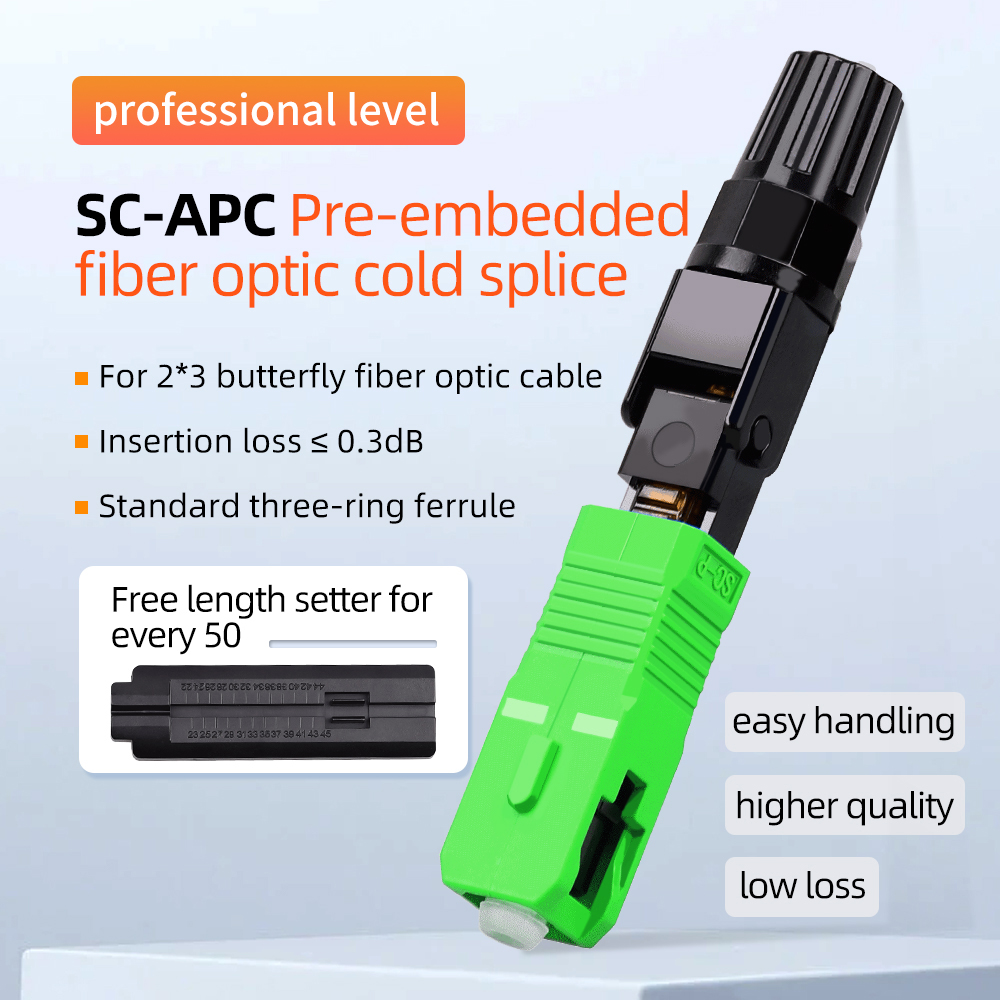 Conector Rápido de Fibra Óptica SAIVXIAN FTTH SC APC Monomodo SC UPC, Conector Rápido de Fibra Óptica FTTH SC para Montaje en Campo