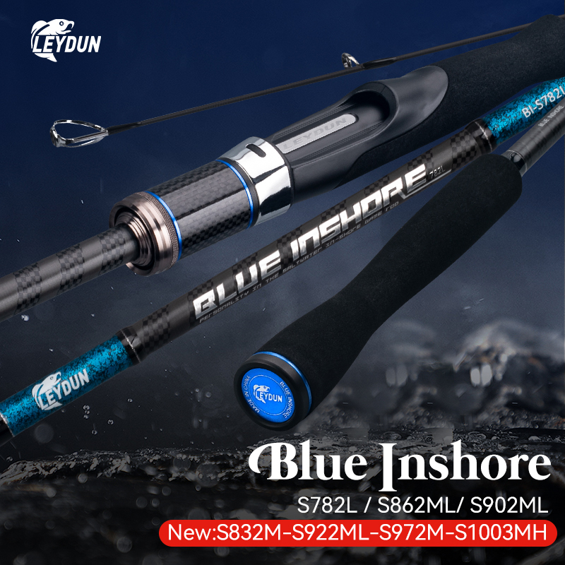 LEYDUN BLUE INSHORE Wędki do połowu okoni na brzegach plaży S782L S832M S862ML S902ML S922ML S972M S1003MH Lekkie wędki spinningowe do połowu w wodach słonych