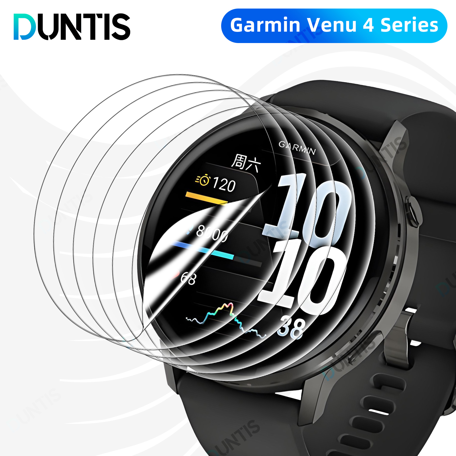 Защитная пленка для экрана Garmin Venu 4, 45 мм, 41 мм, гидрогелевая пленка против царапин, HD прозрачная мягкая защитная пленка с полным покрытием, аксессуары