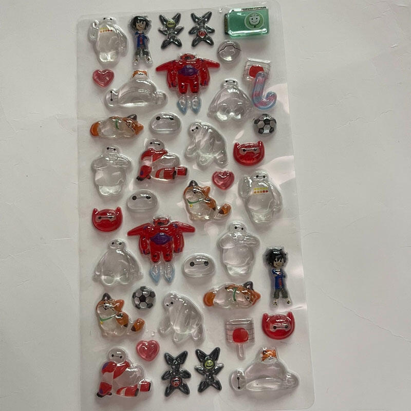 Urocze naklejki 3D z kryształkami Disney Big Hero 6 Baymax, kreatywne naklejki z kreskówek, nagrody dla uczniów, dekoracja etui na telefon, prezent.