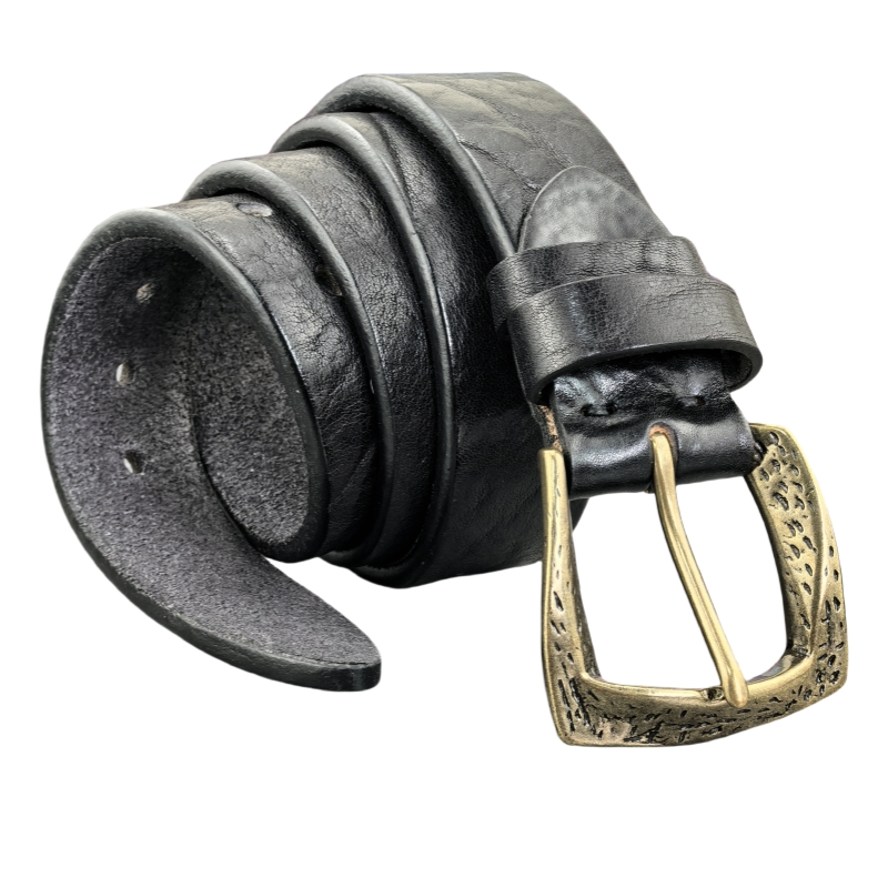 Rétro en laiton Ceinture boucle haut épais en cuir véritable Ceinture pour hommes Ceinture en cuir Homme Ceinture Vintage Cowboy Ceinture hommes MBT0020