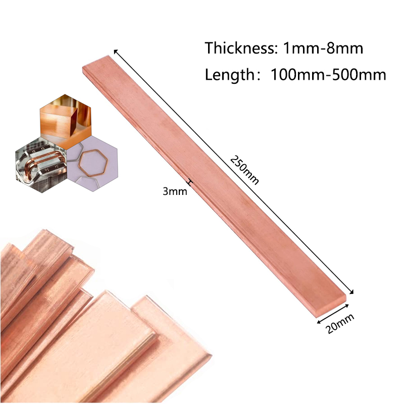 99 % reines Kupfer, Dicke 1/1,5/2/3/4/5 mm, Kupferstreifen, rotes Kupfer, Pad, Kupferfolie, Kupferplatte, Bar, DIY-CNC-Material