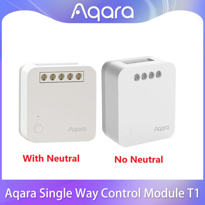 Aqara Đơn Rơ Le Điều Khiển T1 Mô Đun Zigbee Minh Aqara T1 Không Trung Lập/Có Trung Lập Nhà Thông Minh Hẹn Giờ Điều Khiển Từ Xa homekit