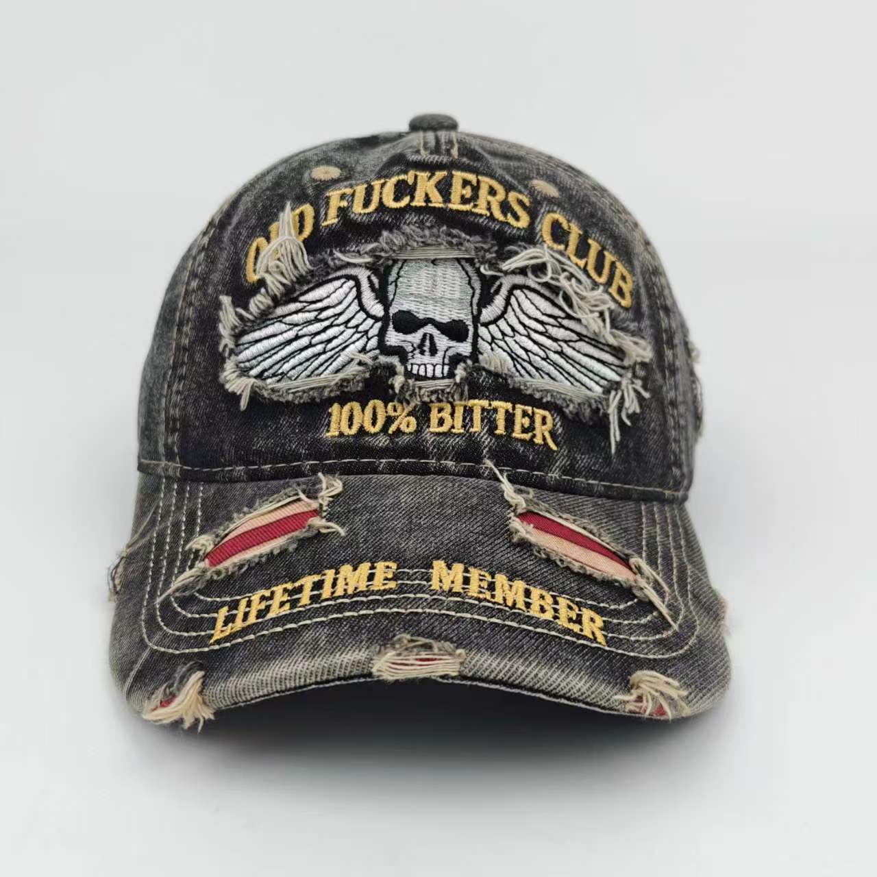 Cappellino da Baseball Retrò in Cotone Lavato e Distressed con Stampa e Ricamo per il 250° Anniversario, Cappello Antivento e Protezione Solare per Uso Quotidiano