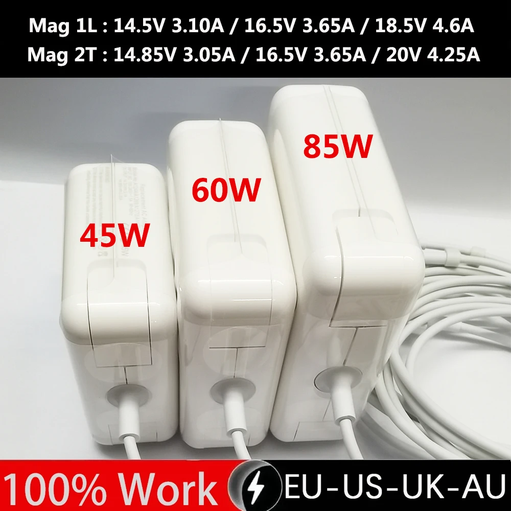 Cargador para Mac book Air Pro 45W 60W 85W nuevo A1466 A1278 A1502 A1398 A1286 A1465 adaptador de corriente Mag * 2 1 adaptador de corriente magnético