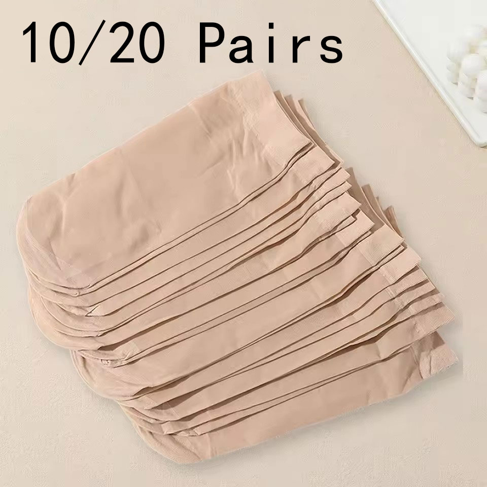 10/20 Paar einfarbige Damensocken, Sommer, leicht, hautfreundlich, vielseitig, modische Socken, bequeme mittellange Socken