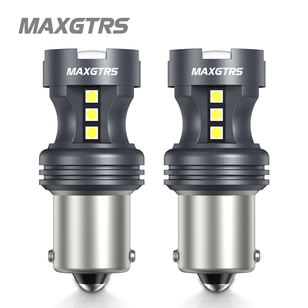 2x Lampadine LED P21W BA15S Canbus 1156 BAY15D 1157 P21/5W T20 W21W per Auto, 6500K Bianco Rosso, Luci Freno, Retromarcia, DRL