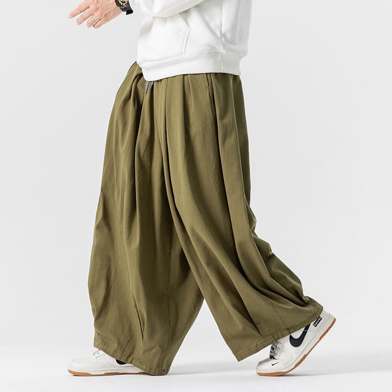 Respzed-Pantalon large à taille élastique pour homme, jogging décontracté, sarouel, baggy, survêtement, grande taille 5XL