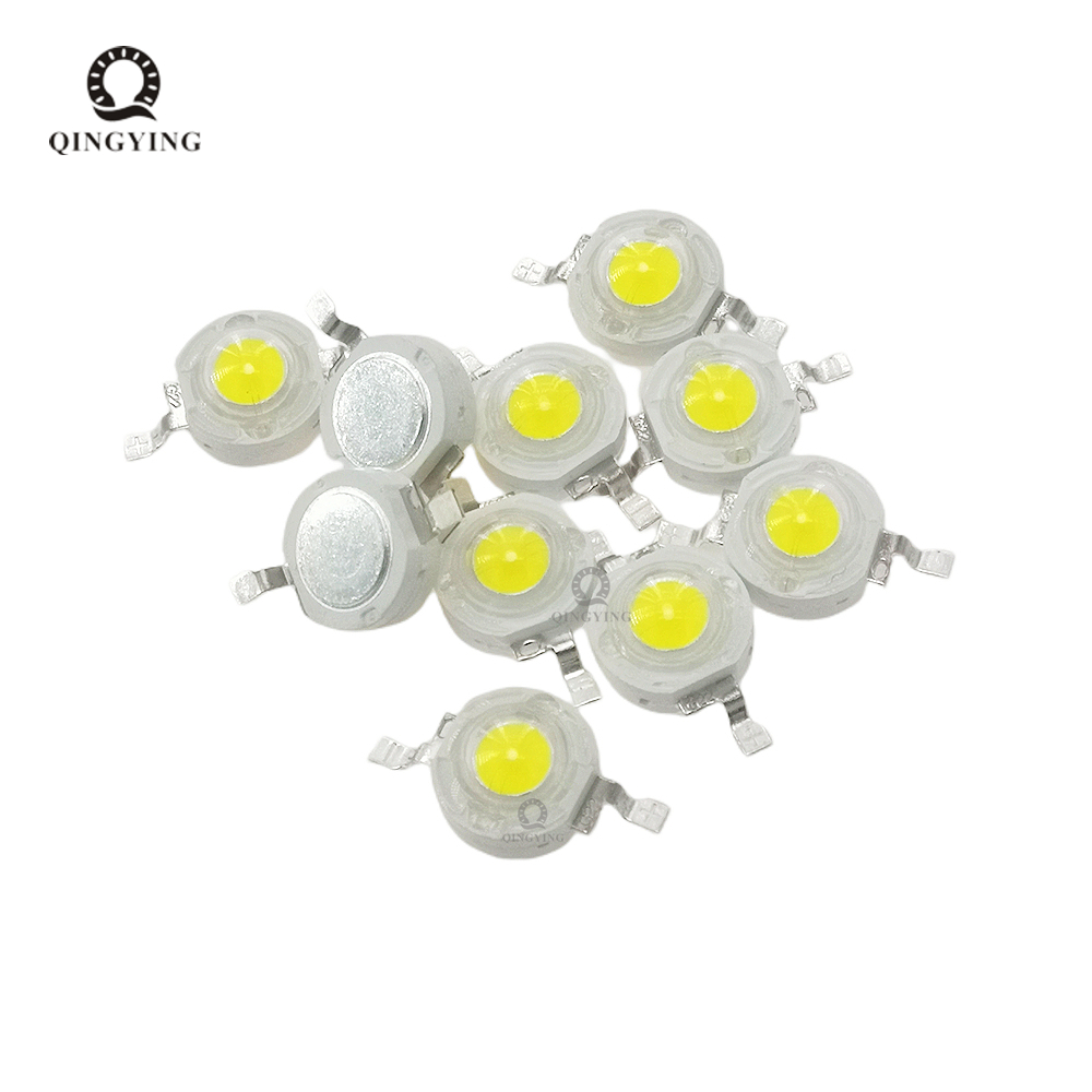 10 Uds 1W 3W Chip LED Epistar cuentas de lámpara de alta potencia 3V 3,2 V-3,6 V naturaleza cálida blanco frío 3000K 4500K 6500K 10000K 20000K 30000K