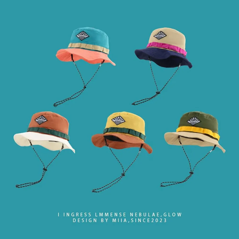 Sombrero de pescador para vacaciones de ocio, gorro de lavabo japonés de secado rápido, sombrero plegable, bolsa colgante para el sol de verano, sombrero con visera ajustable