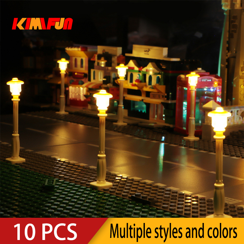 10 SZTUK 0,8 mm Pin RGB LED Klocki konstrukcyjne Lampa USB DIY Latarnia uliczna Miasto Elektryczne Dekoruj 1X1 Cegła Kompatybilny ze wszystkimi markami