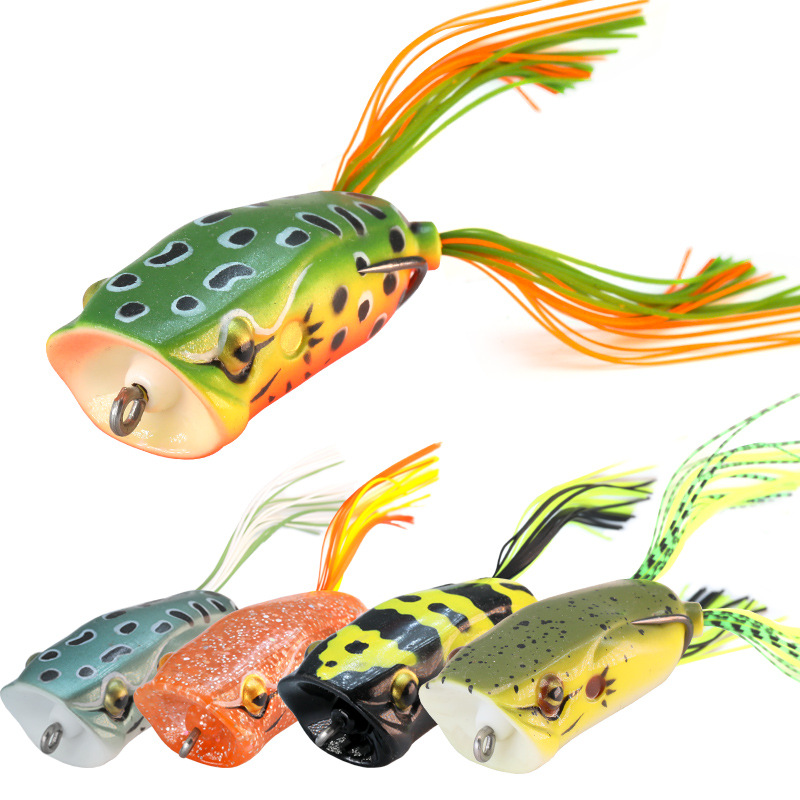 Vissen Lokken Grote Mond Kikker 6 Cm 16G Wijzigen Kikkers Kunstmatige Lokken Zacht Aas Tractor Popper Vangst Snakeheafd vis Bass