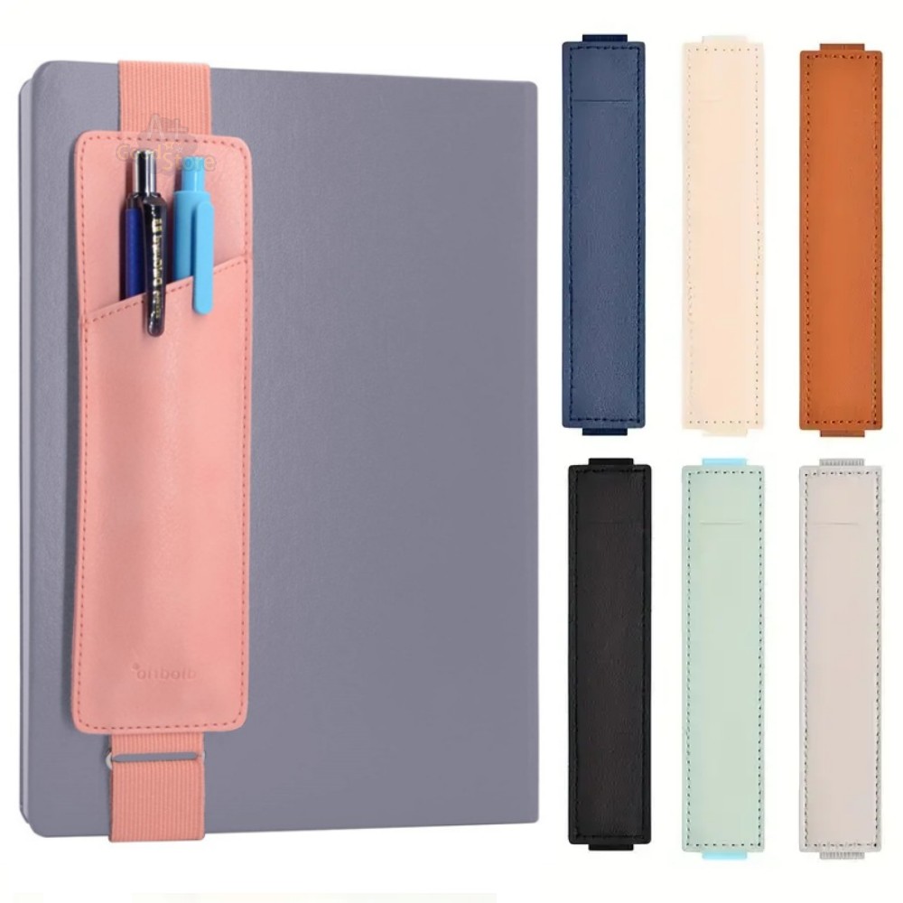 1pc Leather Adjustable Elastic Band Pen Holder, Pen Pouch For Planner, Pen Holder For Notebook, Notebook Pen Holder Wholesale