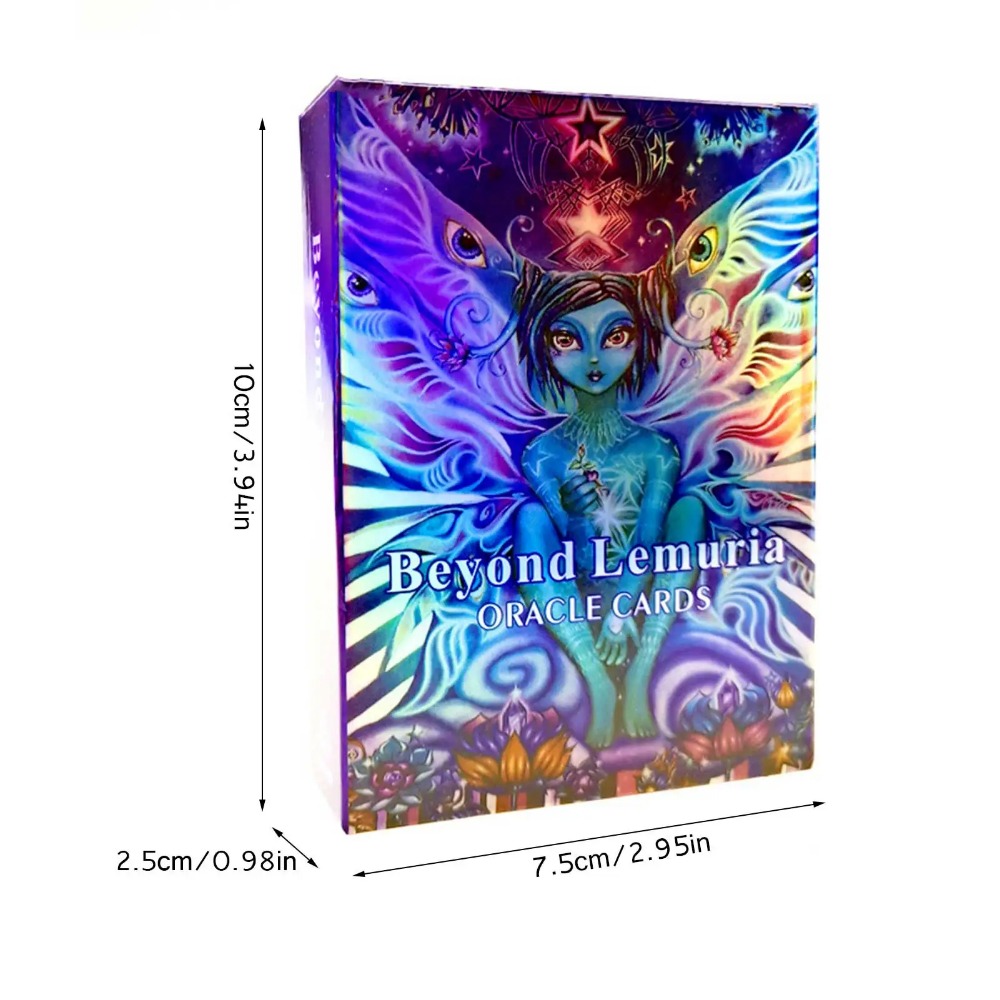 56 Pcs Cartões Inglês Oracle Cartões para Além de Lemuria Jogos de Tabuleiro Interativos Edições Laser 10*7.5cm