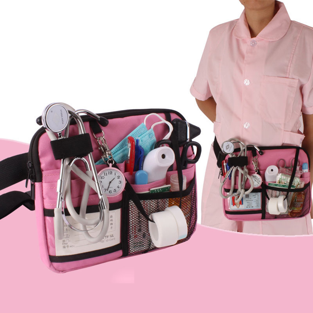 Large capacity multi-layer nurse tool storage bag, nurse waist bag supply toolkit, doctor nurse treasure portable waist bag