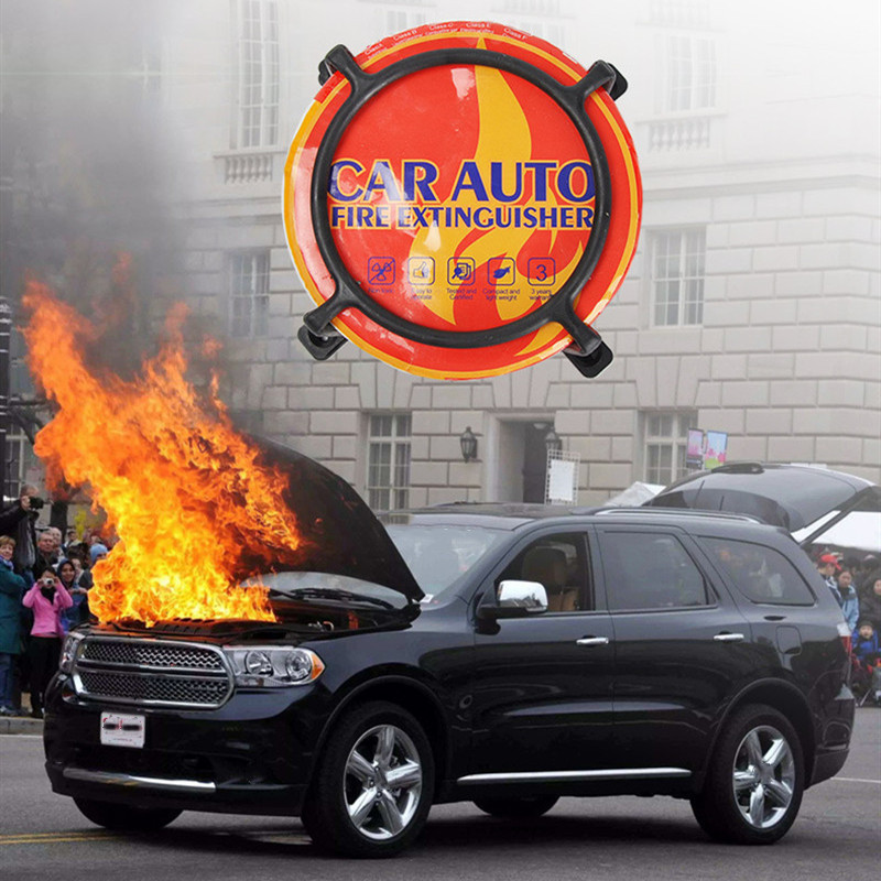 Equipo de extinción de incendios en polvo seco montado en vehículo de 0,8 kg para motor de maletero, capó de coche, bola de fuego rápida colgante automática