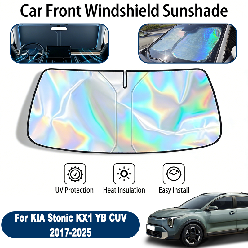 Солнцезащитный экран на лобовое стекло для KIA Stonic KX1 YB CUV 2017-2025, складной, УФ-отражающий, для защиты от солнца, аксессуары