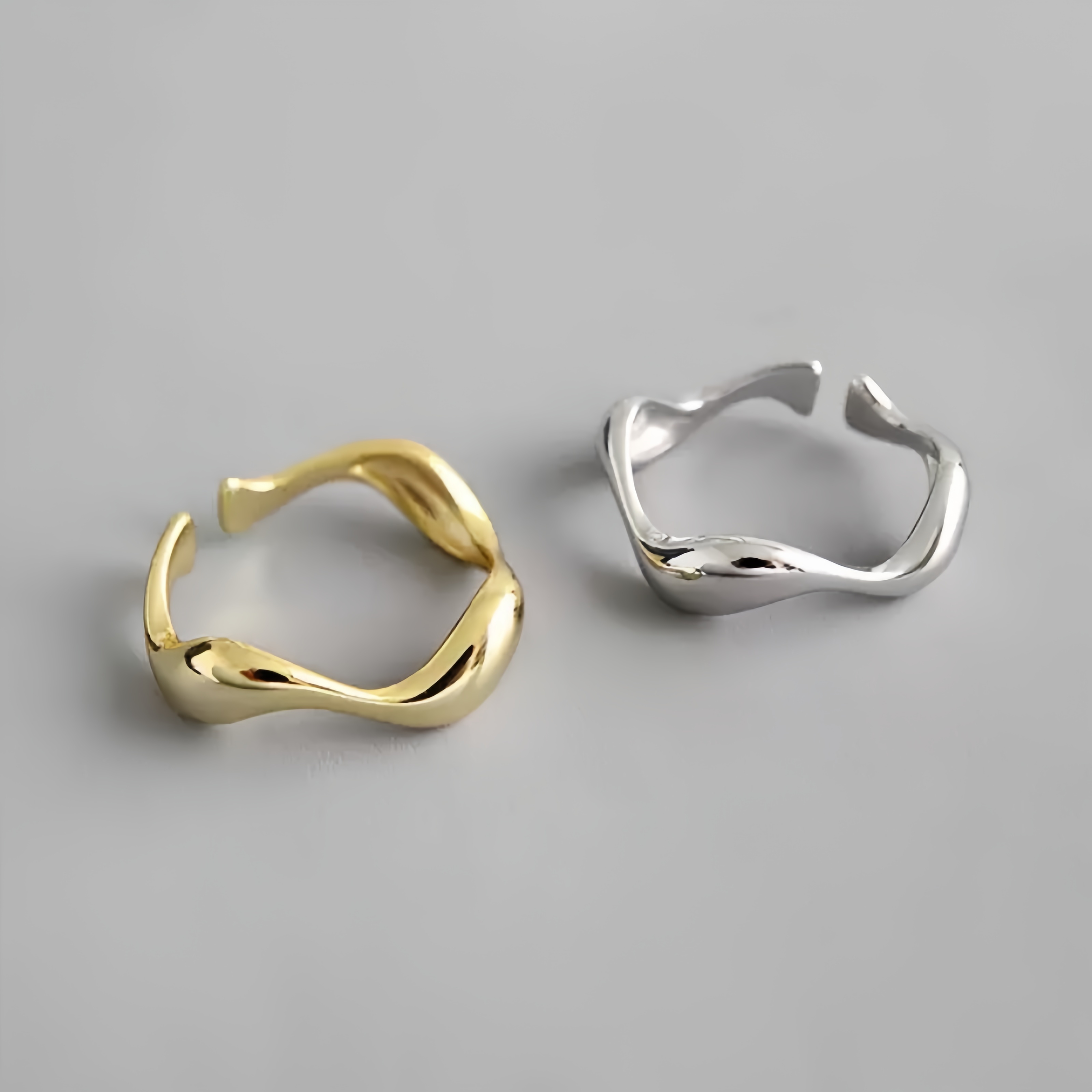 1 pieza de anillo de mujer con apertura de línea Irregular geométrica minimalista Retro de moda, adecuado para chicas de moda y encantadoras