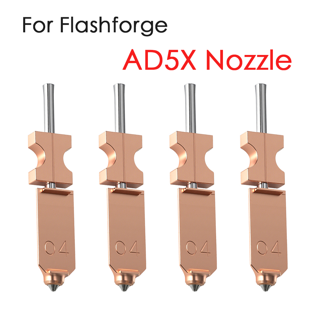Nuovo Per FlashForge Ad5x Ugello Temprato 0.25 0.4 0.6 0.8 Advertitore Ad5x Flashforge Estrusore Ad5x Hotend 3d Accessori Per Stampanti
