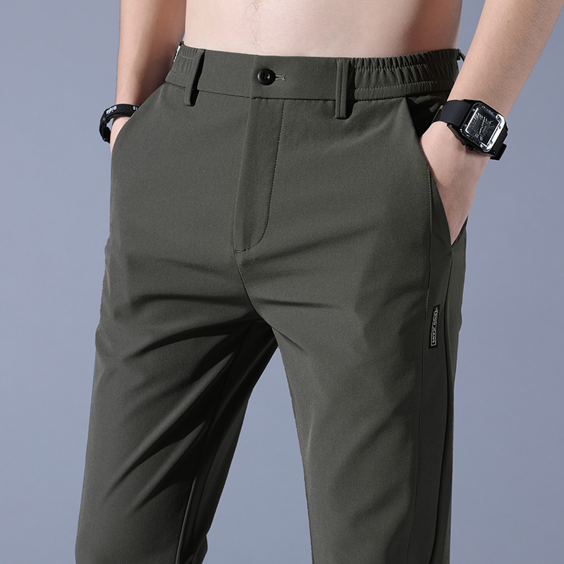 2026 Frühling Sommer Herren Eisseide Golf Casual Slim Straight Dünne Hosen Männliche Mode Stretch Atmungsaktive Jogging-Hosen 28-38