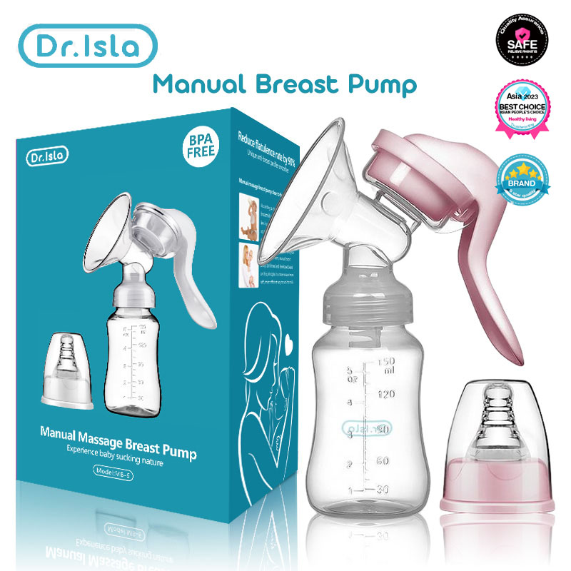 Dr.isla extractor de leche para bebé, bomba de leche de succión Manual, bomba de leche para alimentar los senos, botella de leche para chupar, suministros posparto sin BPA