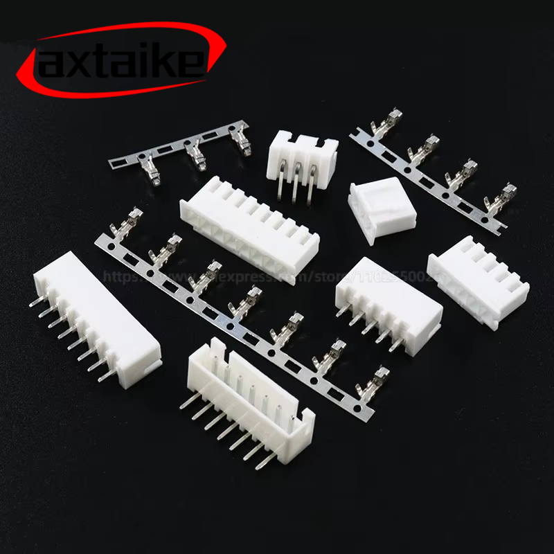 100 stuks XH2.54 2p 3p 4p 5p 6p 7p 8p 9 10 11 12-pins 2,54 mm pitch terminal kit / behuizing / pin header JST connector draadconnectoren