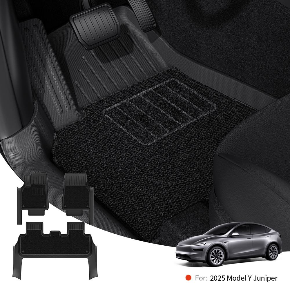 Коврики YZ для Tesla Model Y Juniper 2026 с защитными накладками на пороги, всепогодные напольные покрытия, коврик в багажник, защита спинки сидений