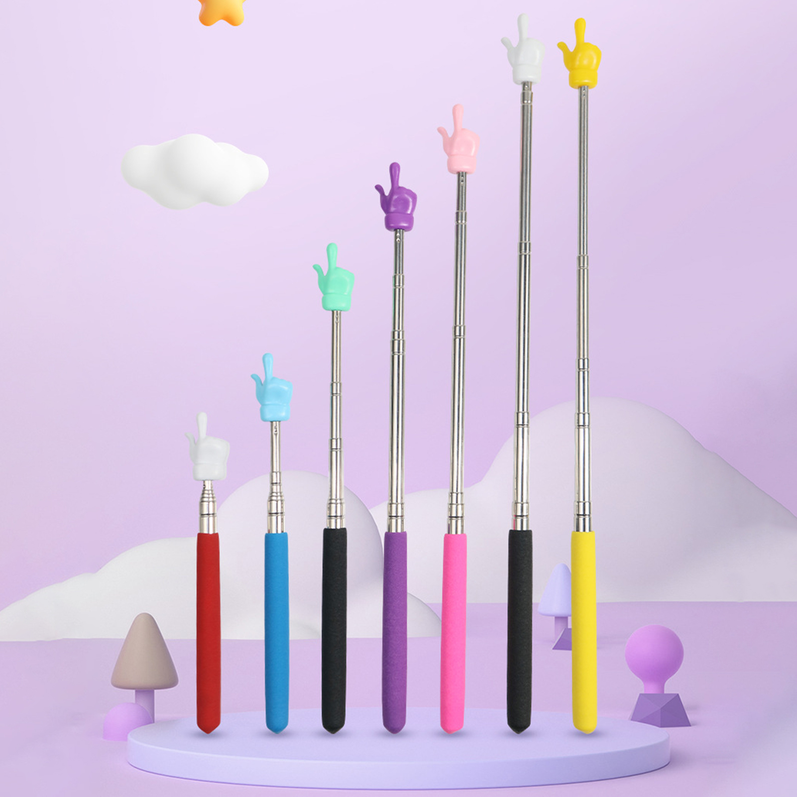 Vingerleesgids Voorschoolse leermiddelen Intrekbare stokken Educatief speelgoed voor kinderen Klasse Whiteboard Pointer