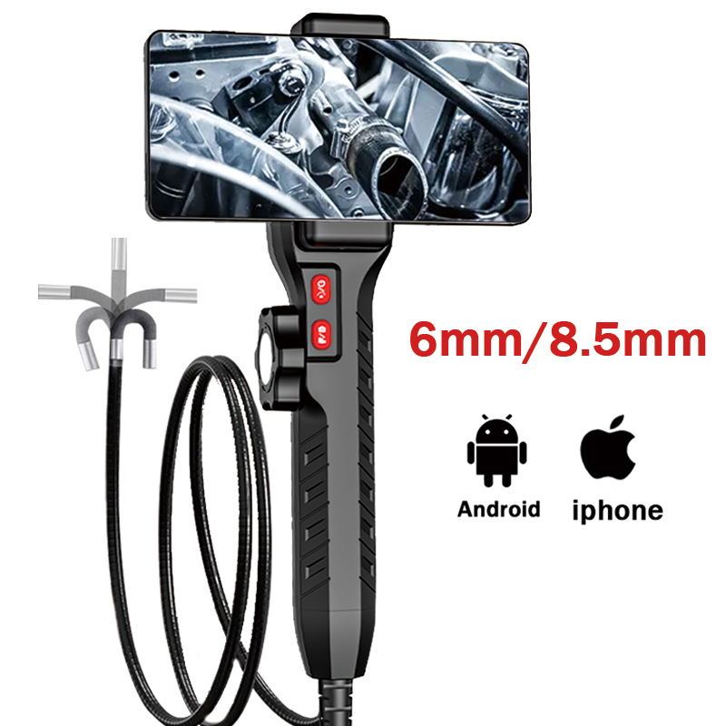 Endoscopio industrial HD, 2 vías adecuado para detección de depósiciones de carbono de motores diésel automotrices, detección de aviación