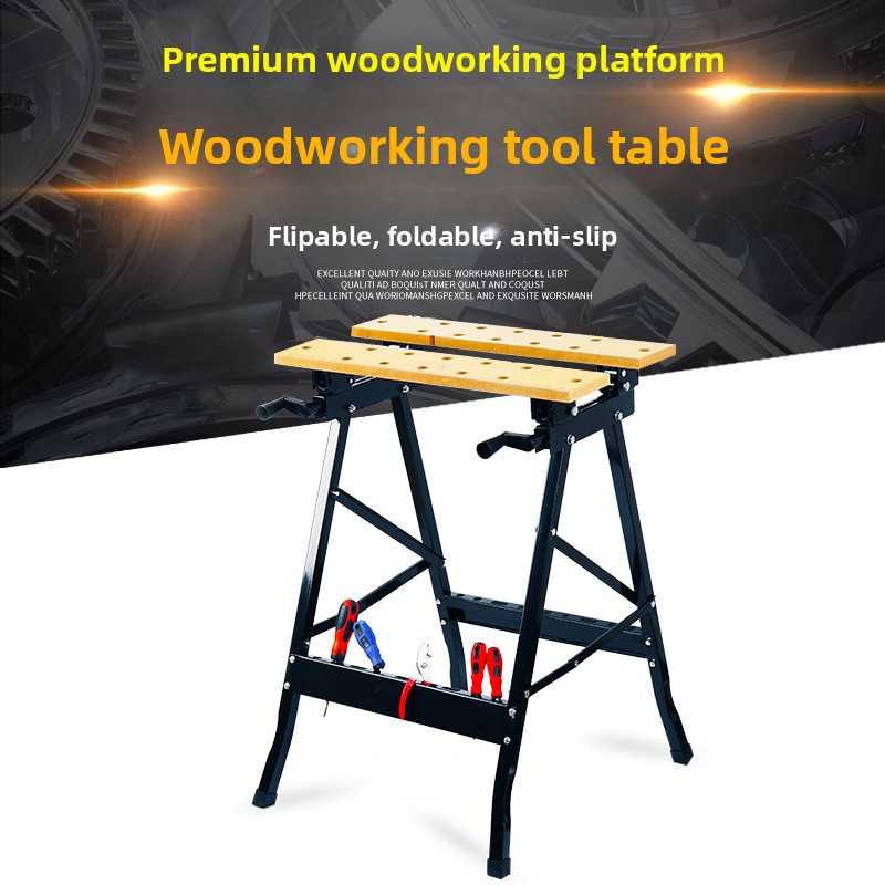 Woodworking Workbench Multifunctional Folding Flip-Flip Woodworking Workbench  Table Saw Portable Woodworking Saw