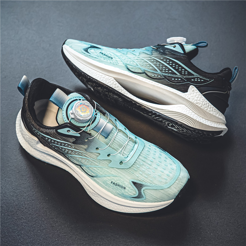 Sommerliche, atmungsaktive, lässige Sportschuhe für Herren, neue modische und vielseitige, atmungsaktive Mesh-Laufschuhe mit Drehverschluss, geeignet für Outdoor-Sport und den täglichen Gebrauch