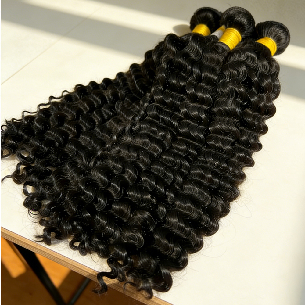Deep Curly Hair Bundles 3PCS 26Inch Full Burmese Curly Hair Bundles Real Human Hair High Density Raw Jerry Curly Hair Extension