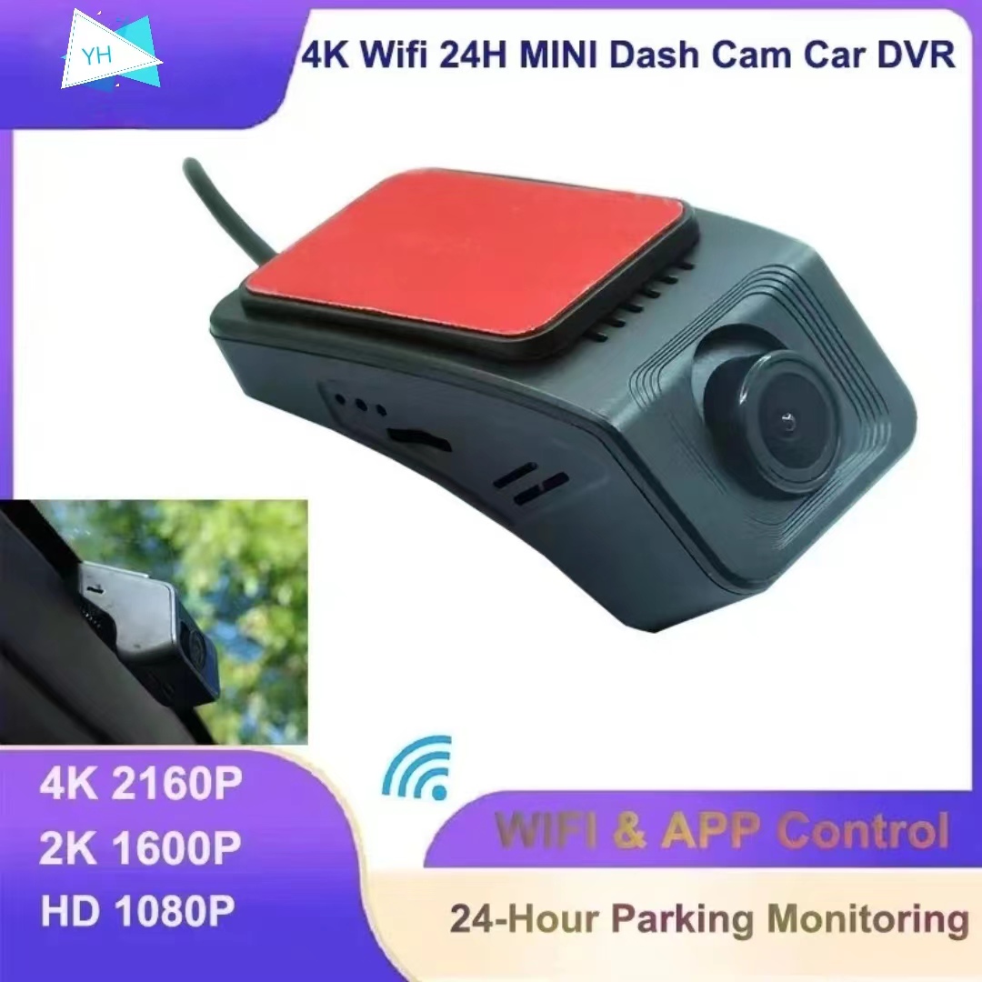 HD 4K 2160P WiFi voiture DVR Dash Cam caméra 2K 1600P 24H moniteur de stationnement APP contrôle voiture conduite enregistreur vidéo pour toutes les voitures