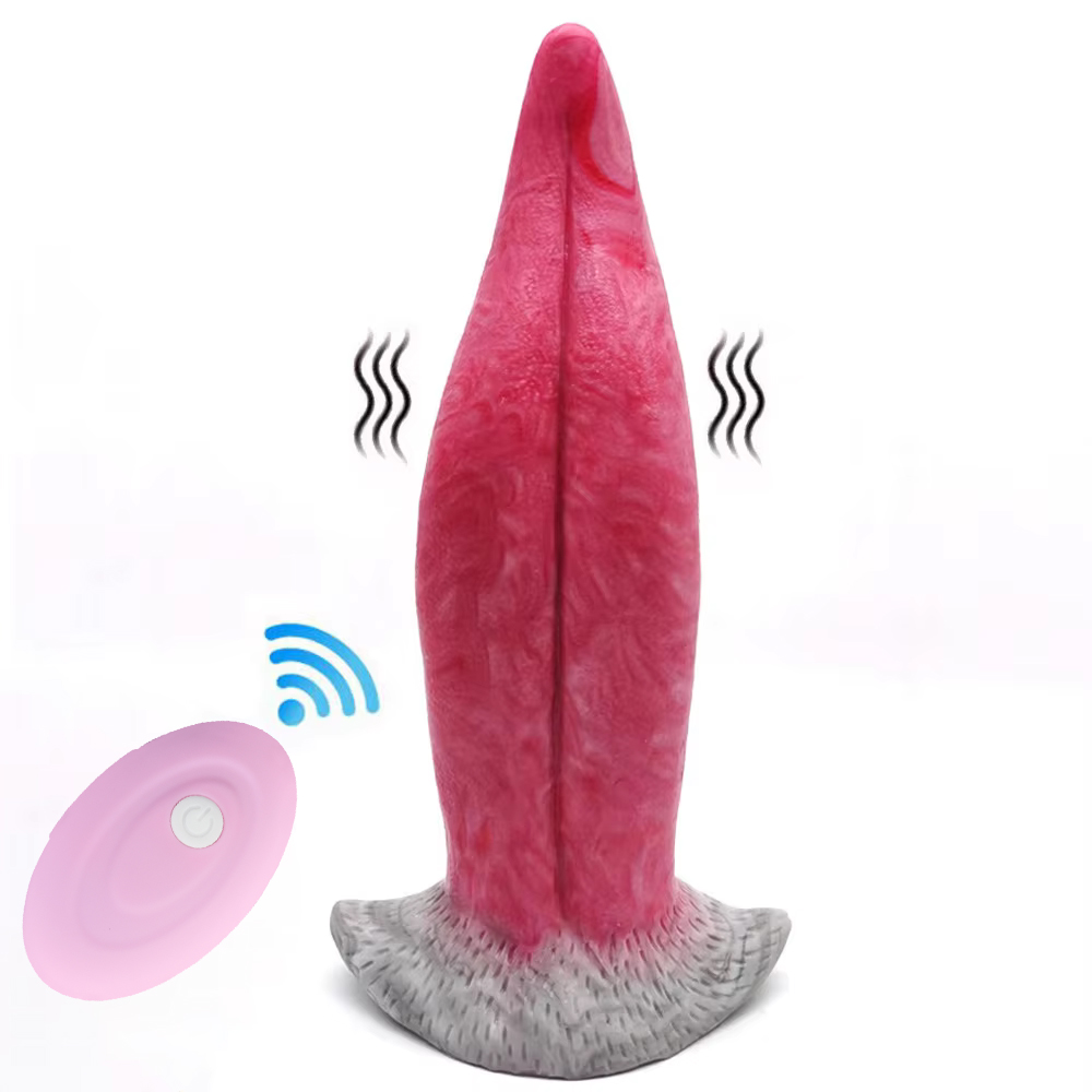 NNSX telecomando vibrazione Dildo 10 frequenza di vibrazione impermeabile IP67 lingua spina anale in Silicone con ventosa giocattoli sessuali