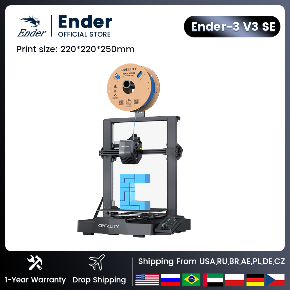 Creality 3d Ender-3 V3 Se Printer Dual Z-As Capable Sprinte Direct Extruder Zorgeloos Auto Nivellering Snellere Afdruksnelheid
