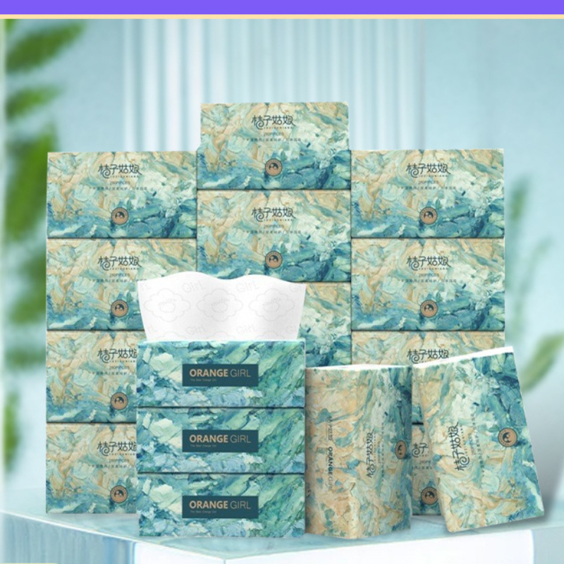 Papier de soie épais, 280 feuilles/paquet, papier de soie domestique, papier toilette, papier de soie doux, 12 paquets/paquet