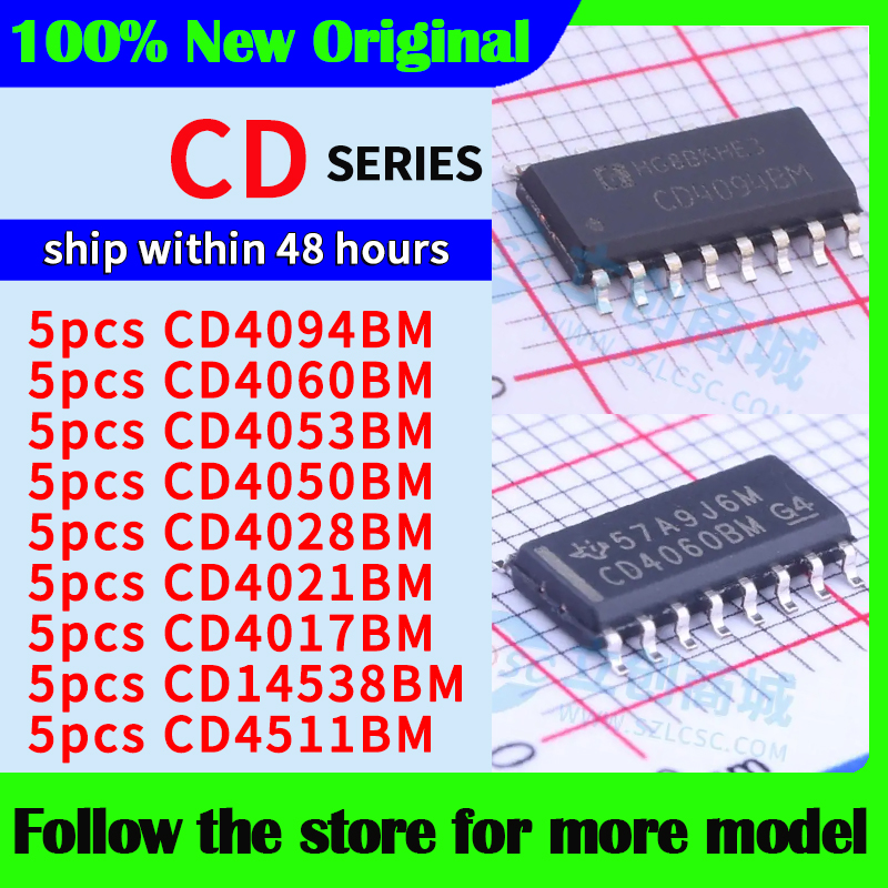 5 шт./лот CD4094BM CD4060BM CD4053BM CD4050BM CD4028BM CD4021BM CD4017BM Высокое качество Новый CD14538BM CD4511BM