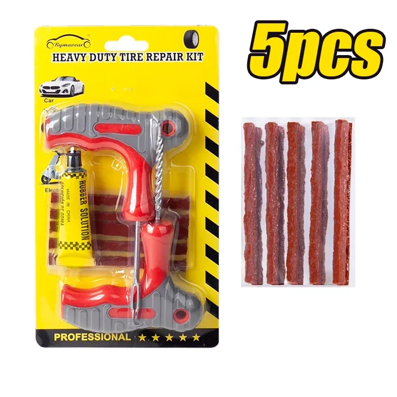 Auto Fahrrad Lkw Motorrad Reifen Reparatur Kit Studding Werkzeug Set Tubeless Reifen Punktion Stecker Patch Streifen Kleber Garage Werkzeug Zubehör