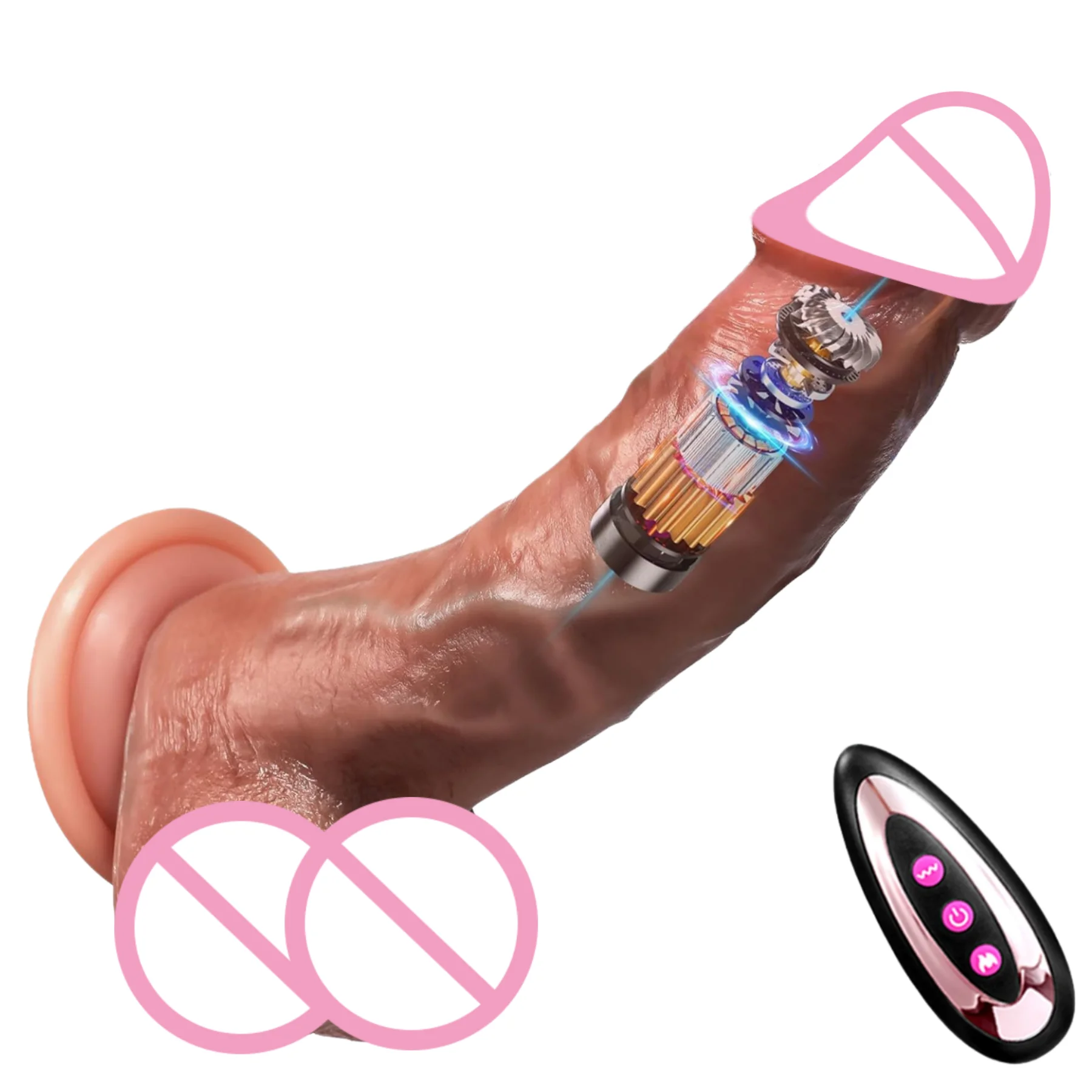 Vibromasseurs réalistes pour femmes, jouets sexuels pour adultes, jouets anaux, pénétration anale, pénétration par poussée, vibromasseur pénis.