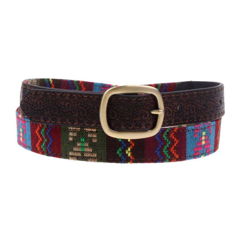 Moda estilo étnico esculpido cinto floral para mulheres colorido bordado couro do plutônio acessórios vintage designer marca cinto