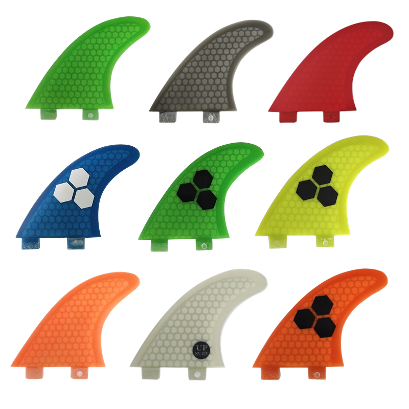 Комплект плавников Tri Fin UPSURF FCS плавники S/M/L плавники для серфинга искусственные плавники для Каяка многоцветные двойные вкладки 1 плавник